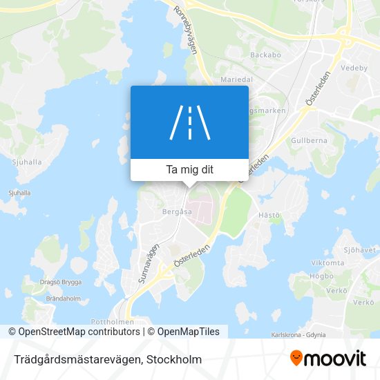 Trädgårdsmästarevägen karta
