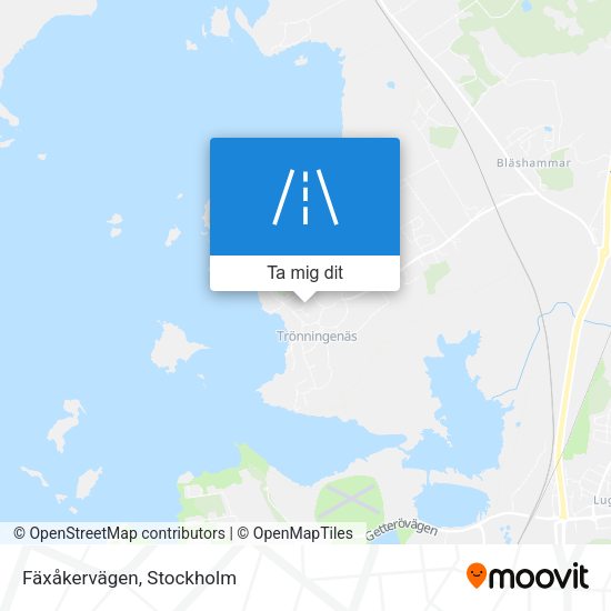 Fäxåkervägen karta
