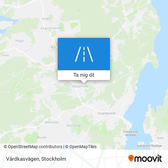 Vårdkasvägen karta