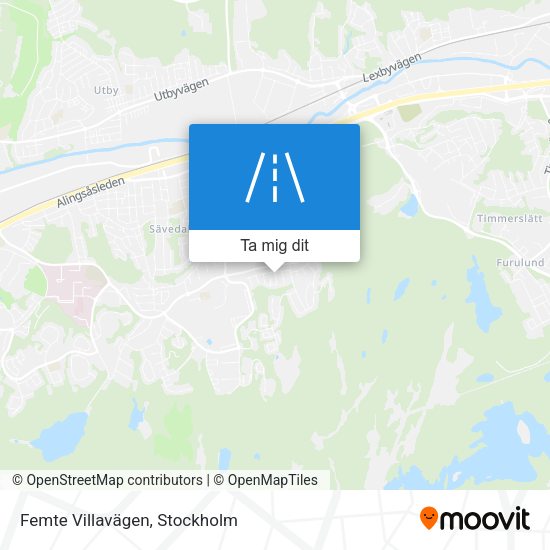 Femte Villavägen karta