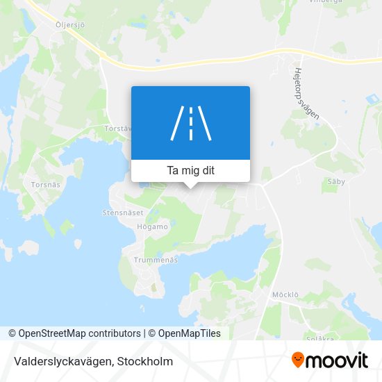 Valderslyckavägen karta