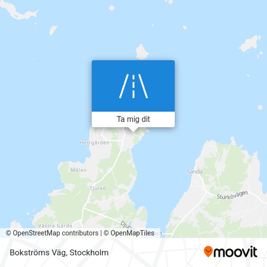 Bokströms Väg karta