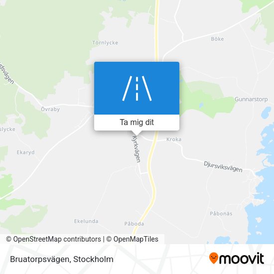 Bruatorpsvägen karta