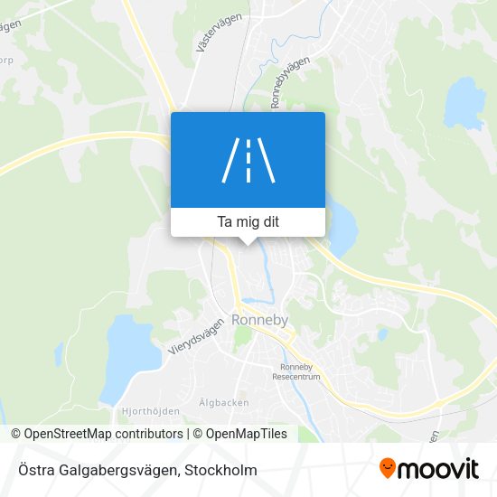 Östra Galgabergsvägen karta