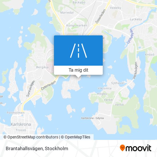 Brantahallsvägen karta