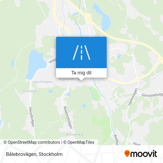 Bålebrovägen karta