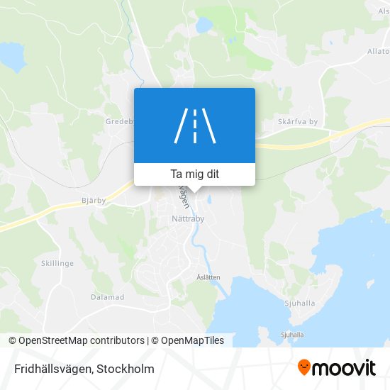 Fridhällsvägen karta