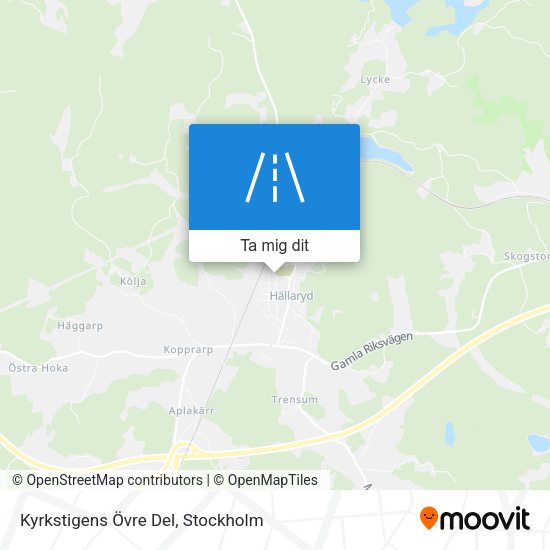 Kyrkstigens Övre Del karta