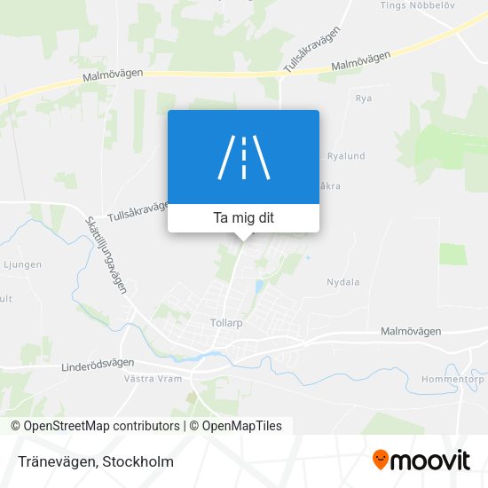 Tränevägen karta
