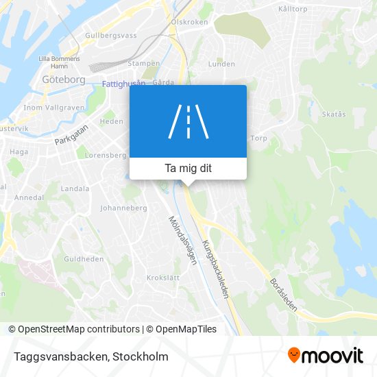 Taggsvansbacken karta