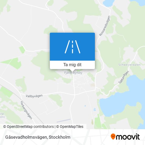 Gåsevadholmsvägen karta