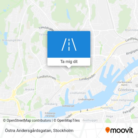 Östra Andersgårdsgatan karta