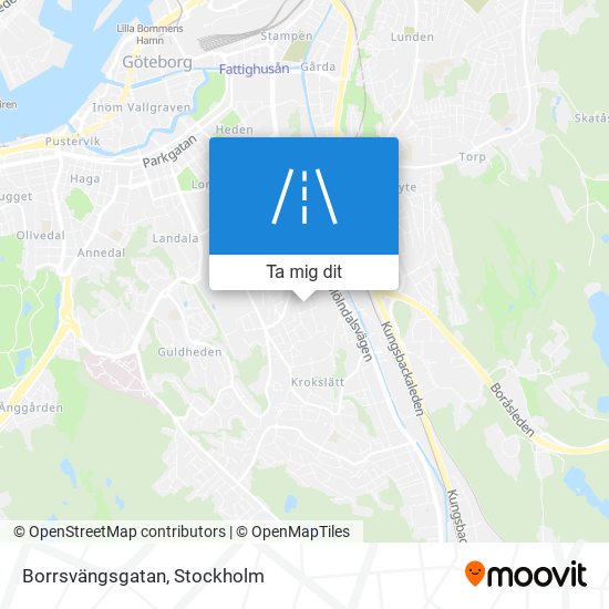 Borrsvängsgatan karta