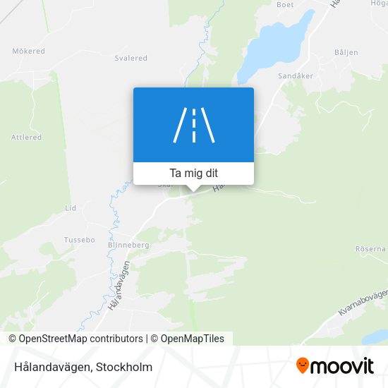 Hålandavägen karta