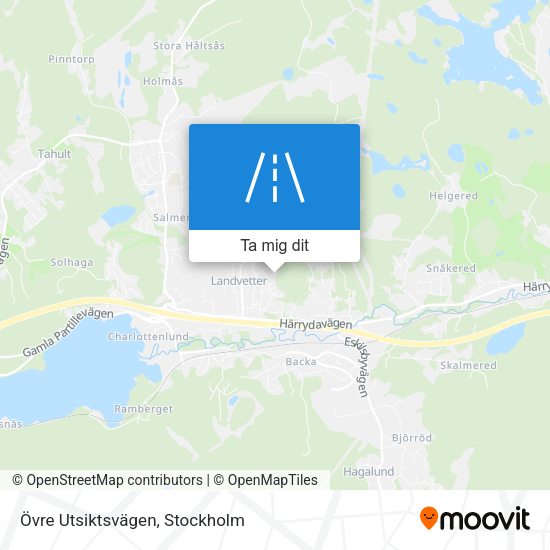 Övre Utsiktsvägen karta