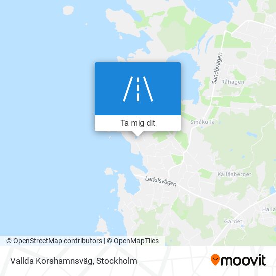 Vallda Korshamnsväg karta