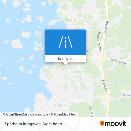 Spårhaga Intagsväg karta