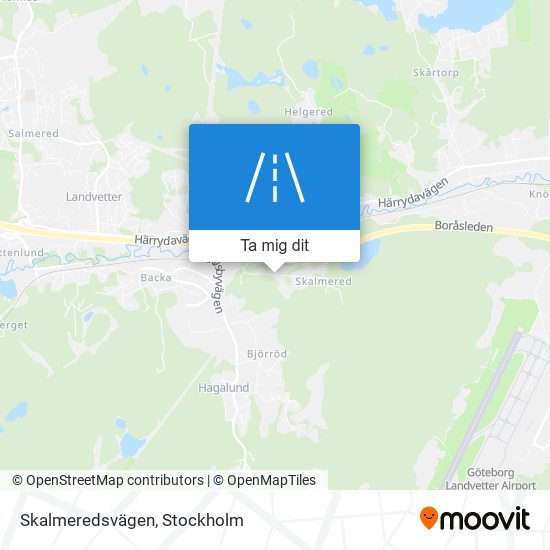 Skalmeredsvägen karta