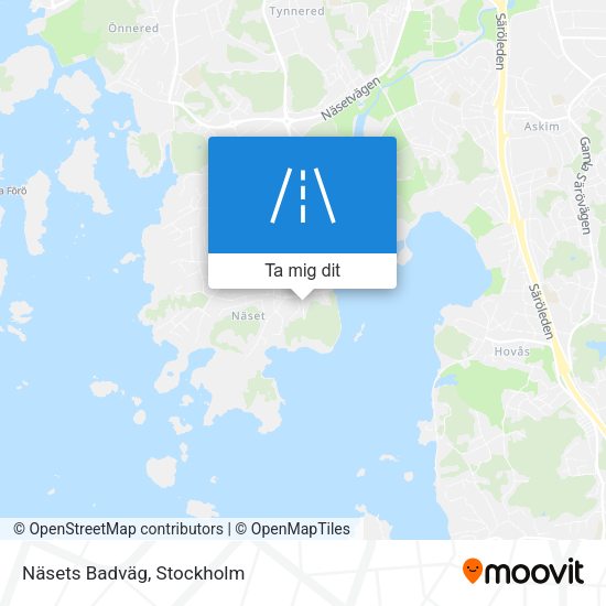 Näsets Badväg karta