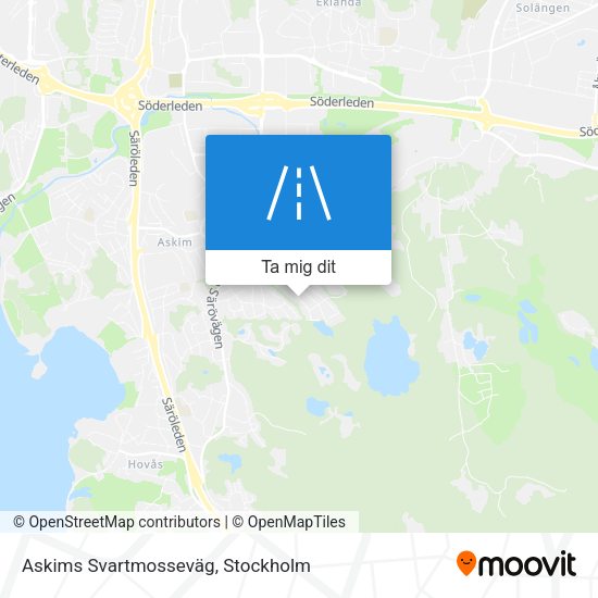 Askims Svartmosseväg karta
