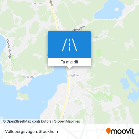 Vällebergsvägen karta