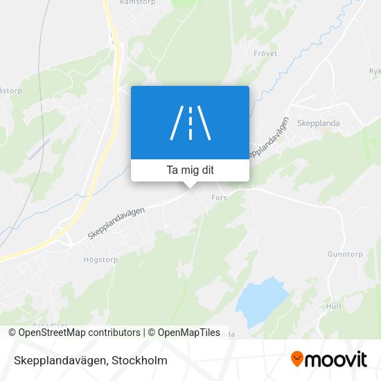Skepplandavägen karta