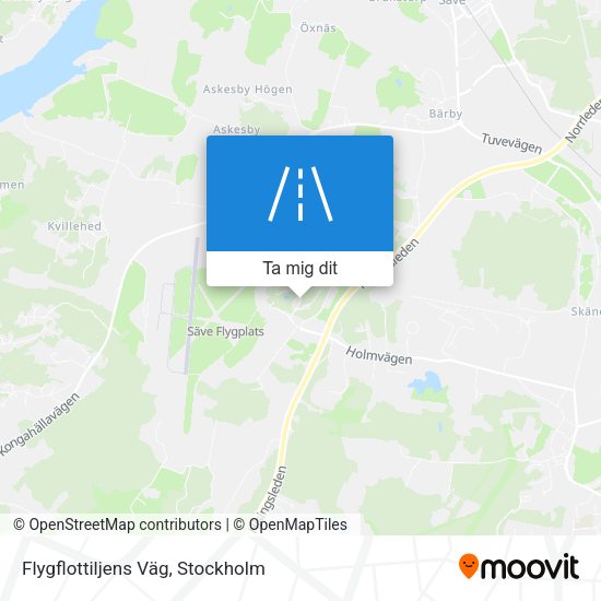 Flygflottiljens Väg karta