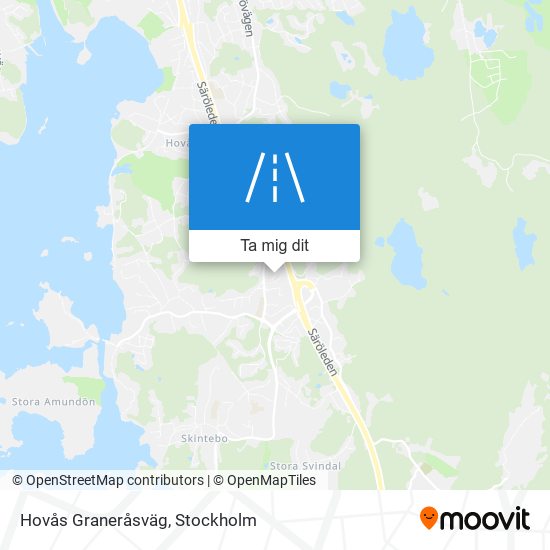 Hovås Graneråsväg karta