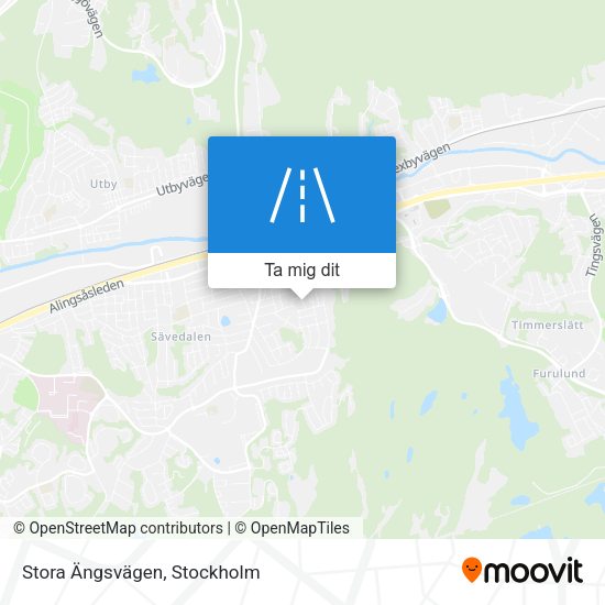 Stora Ängsvägen karta