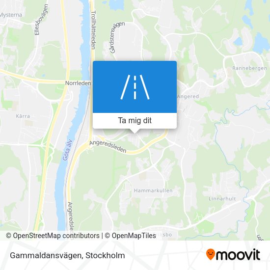 Gammaldansvägen karta