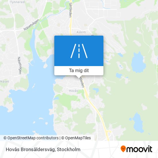 Hovås Bronsåldersväg karta