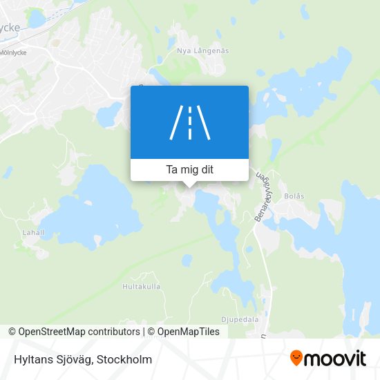 Hyltans Sjöväg karta