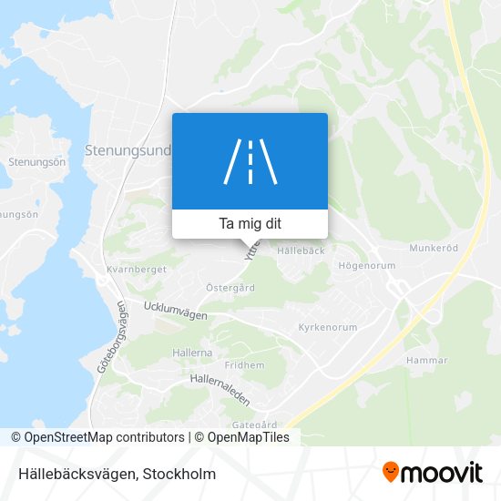 Hällebäcksvägen karta