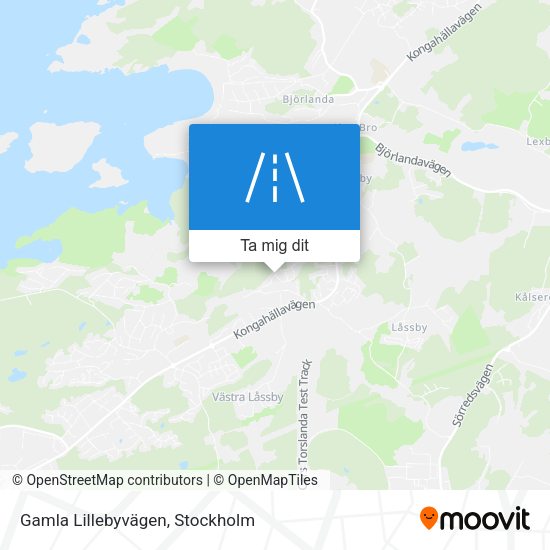 Gamla Lillebyvägen karta