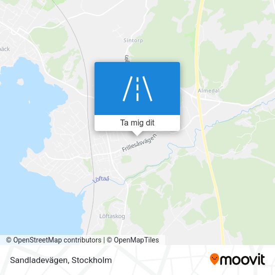 Sandladevägen karta