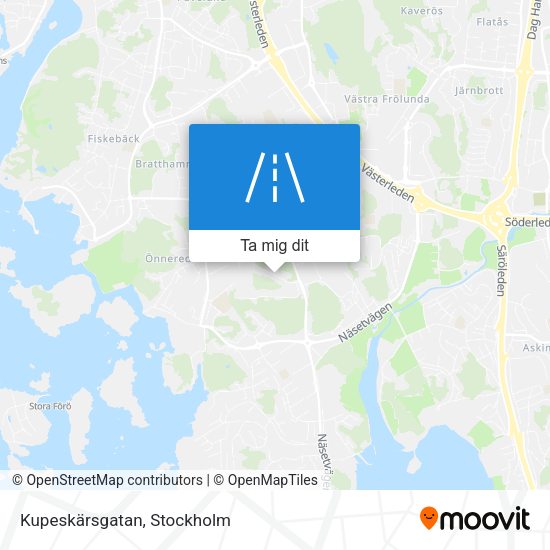 Kupeskärsgatan karta