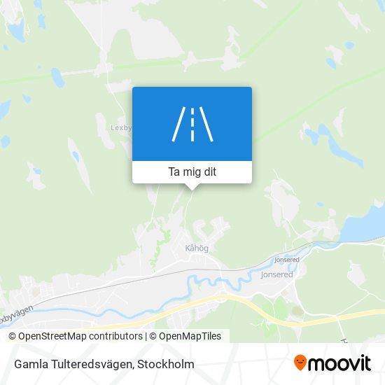 Gamla Tulteredsvägen karta