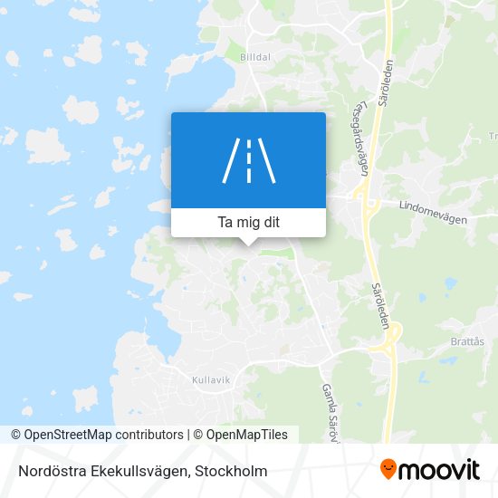 Nordöstra Ekekullsvägen karta