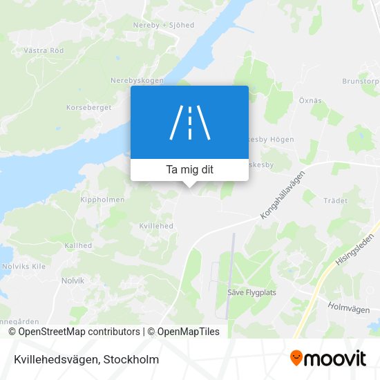 Kvillehedsvägen karta