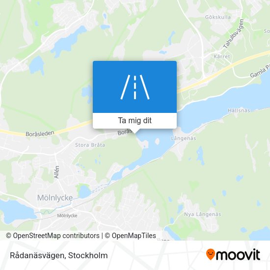 Rådanäsvägen karta