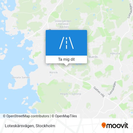 Loteskärsvägen karta