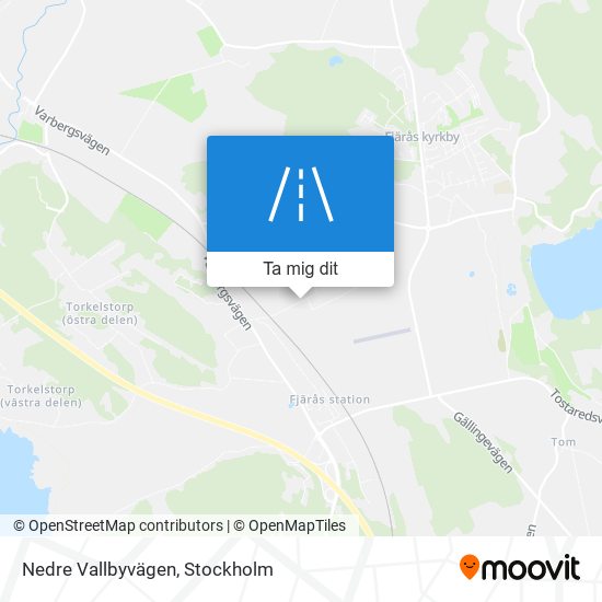 Nedre Vallbyvägen karta