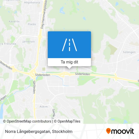 Norra Långebergsgatan karta
