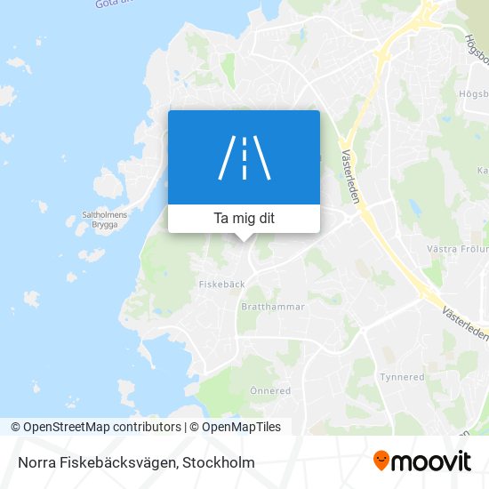 Norra Fiskebäcksvägen karta