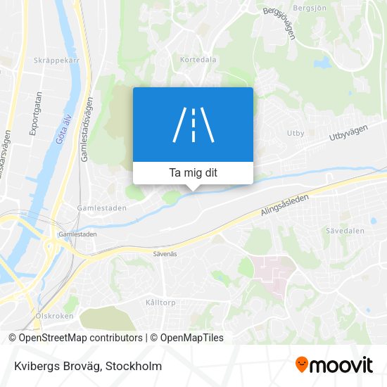 Kvibergs Broväg karta