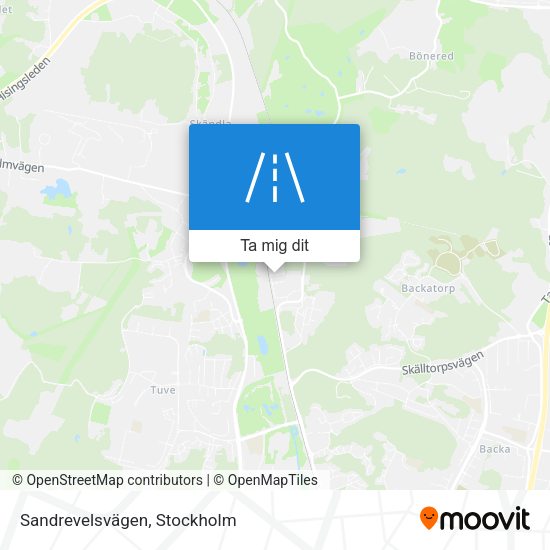 Sandrevelsvägen karta