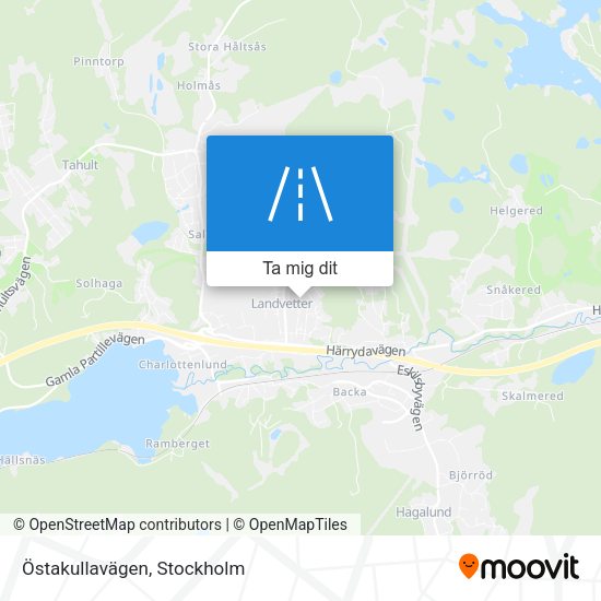 Östakullavägen karta