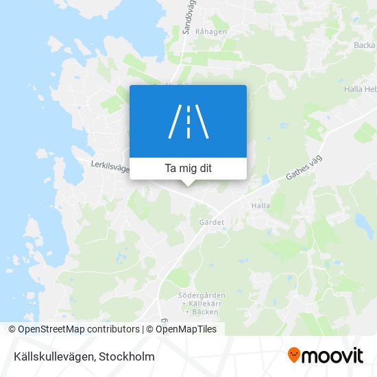 Källskullevägen karta