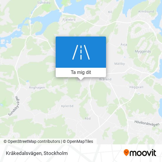 Kråkedalsvägen karta