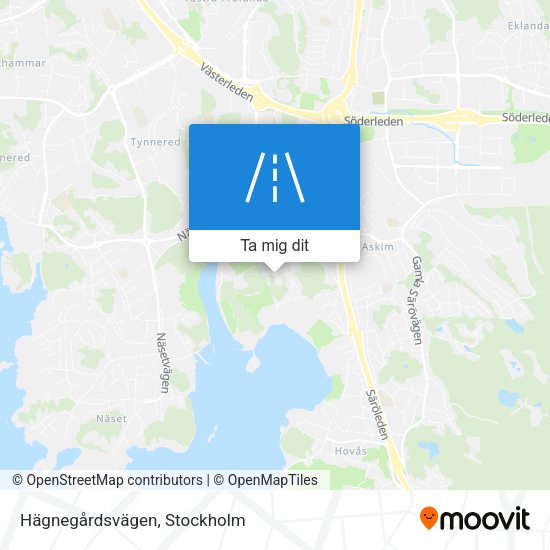 Hägnegårdsvägen karta